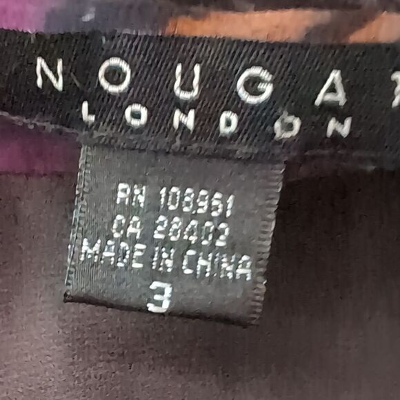 Vintage 100% Silk FLORAL midi dress ribbon tie long sleeves US size 6 - Picture 10 of 16